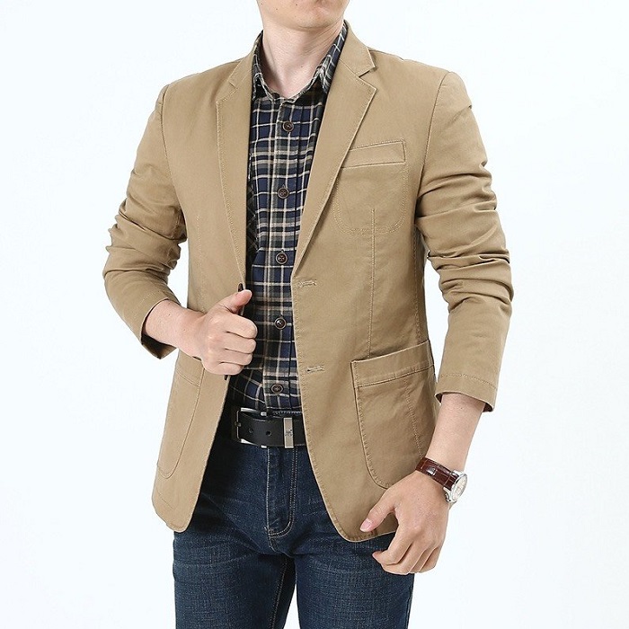 Bộ vest nam trung niênbộ quần áo vest 2 cúc vải nhập khẩu ấn độphù hợp tuổi  trung niên  MixASale